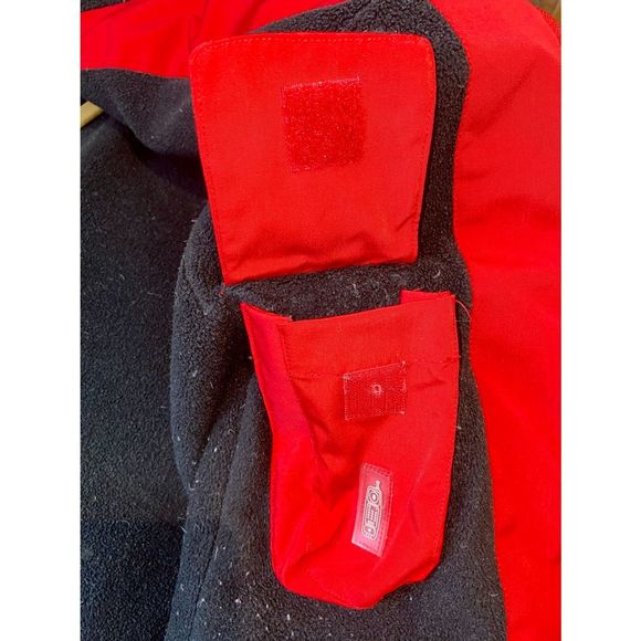 Women’s Liz Claiborne Red Feather & Down Jacket Size  L - Picture 9 of 12